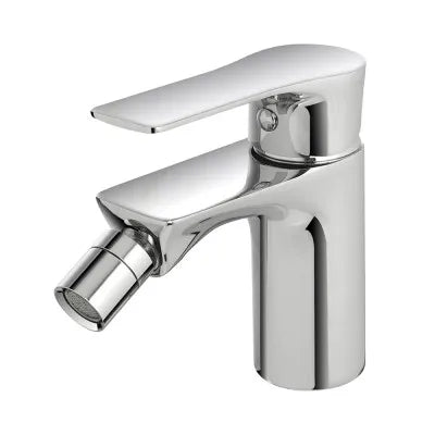 Set miscelatori lavabo alto bidet e doccia con deviatore in ottone Flat