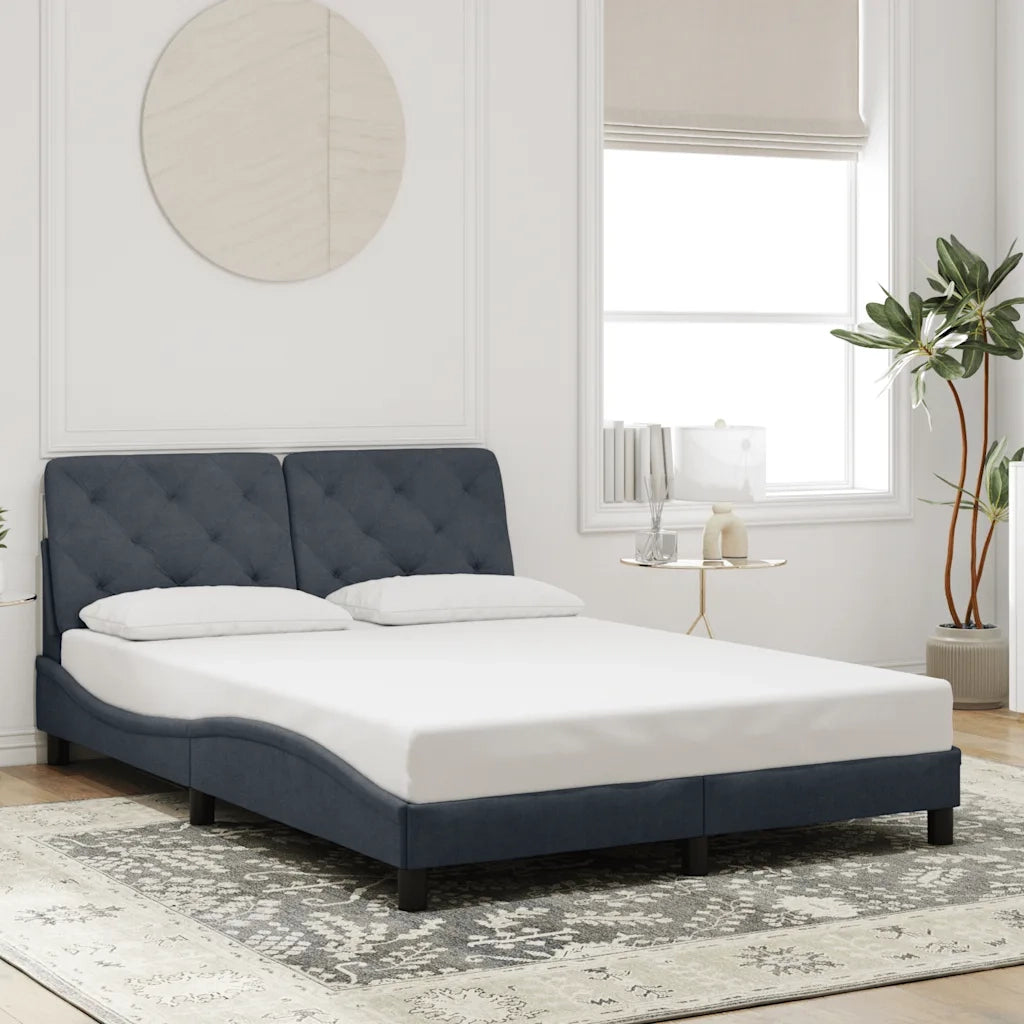 Giroletto senza Materasso Grigio Scuro 120x200 cm Velluto 3207912