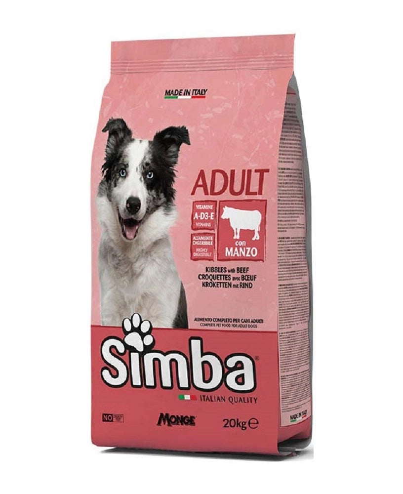 CROCCHETTE PER CANI 'SIMBA' manzo - kg 10  - MONGE