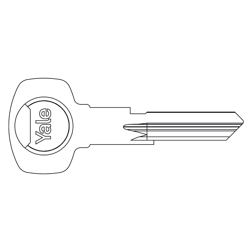CHIAVE OTTONE NICHELATO profilo destro  - YALE