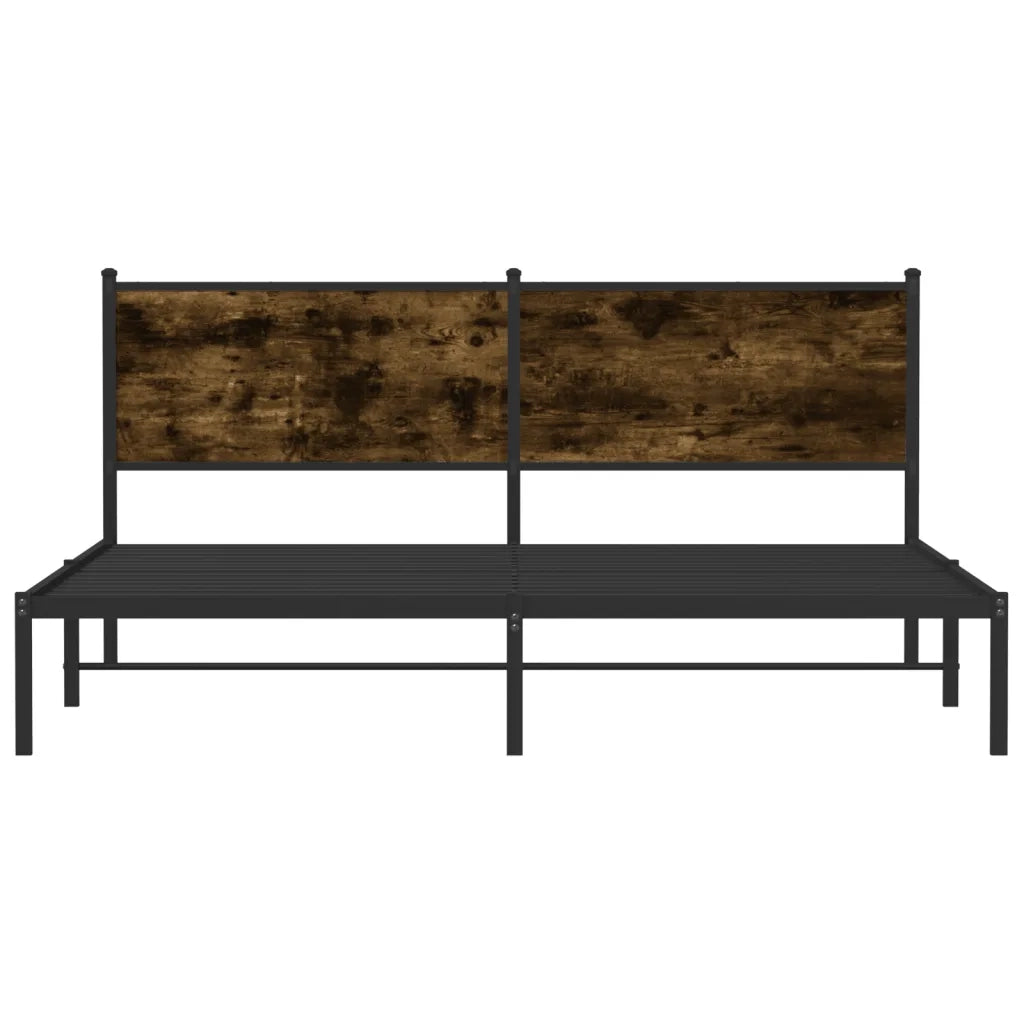 Giroletto senza Materaso in Metallo Rovere Fumo 183x213 cm 4007672