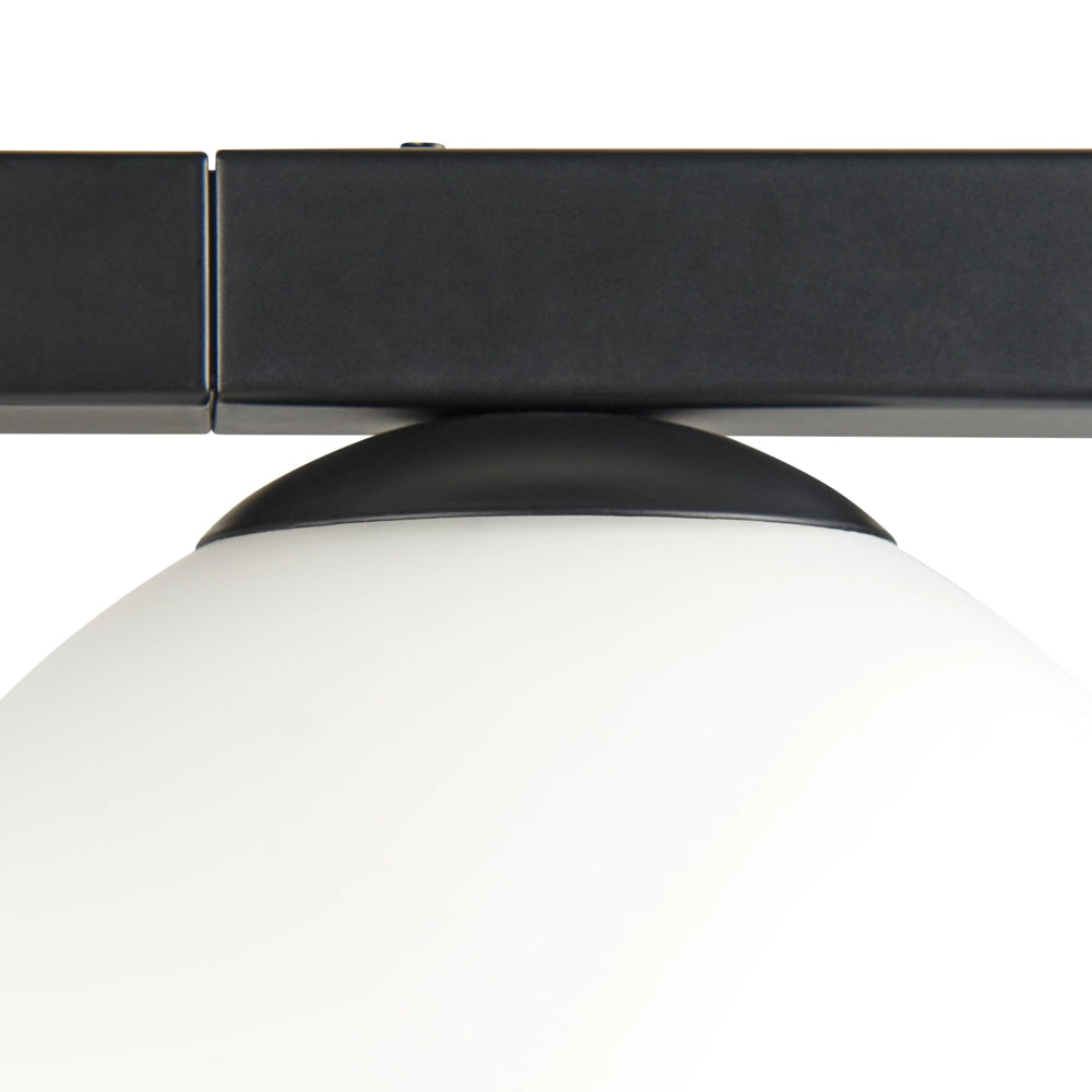 Lampada da parete con vaso per piante base nera in metallo con 2 paralumi in vetro stile moderno camera da letto