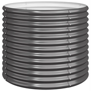 Vaso Giardino-Fioriera da Giardino Acciaio Zincato 80x80x68 cm Antracite