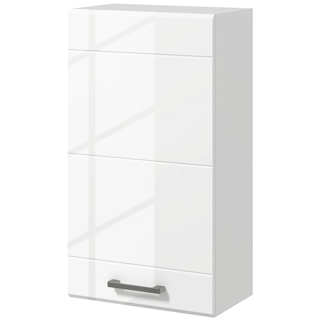 Pensile da Bagno 1 Anta 37x22,5x70 cm in MDF Bianco