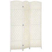 Paravento separatore 3 pannelli pieghevole ¨C Xylo ¨C legno bianco 135x180 cm