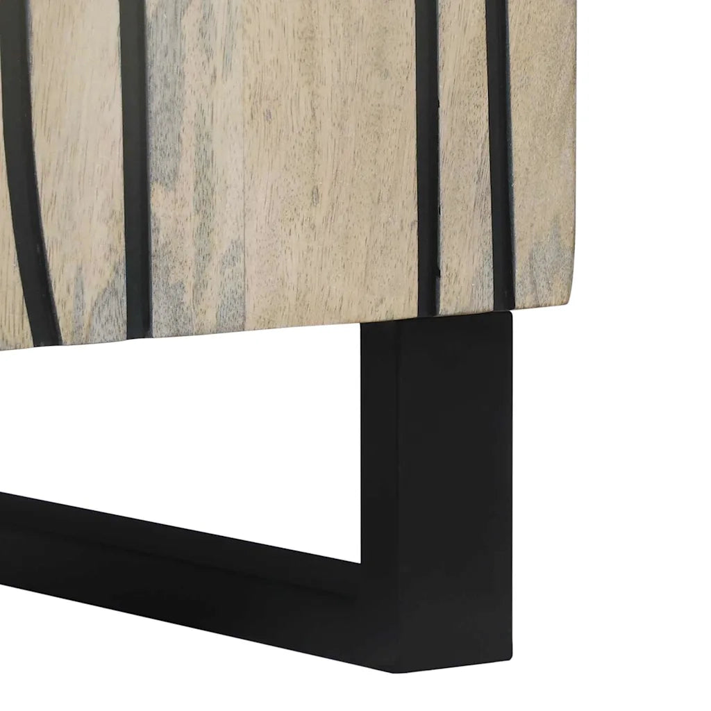 Sideboard Bianco 40 x 33 x 75 cm legno massello di mango 4017996
