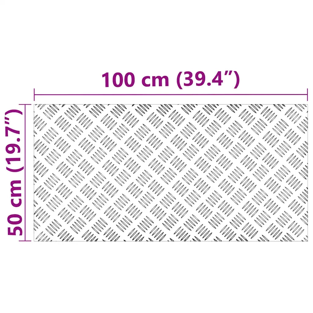 Gradini per Scale 4 pz | Tappetini per scale autoadesivi Argento 100 x 50 cm Alluminio