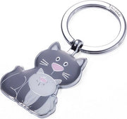 Anello per gatti e gattini in metallo grigio