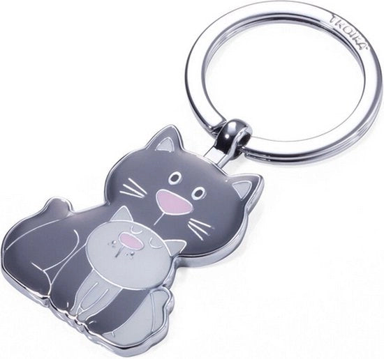 Anello per gatti e gattini in metallo grigio