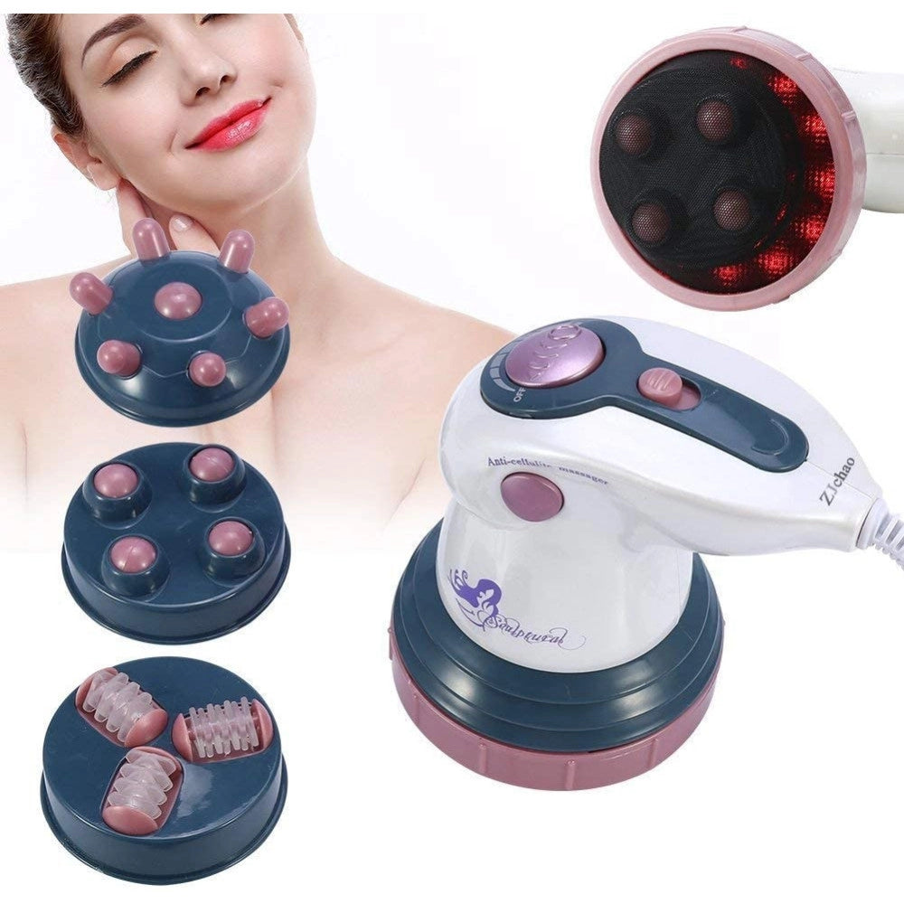 Trade Shop - Massaggiatore Anticellulite Viso Corpo Massaggio Body Sense Anti Cellulite Rosso -