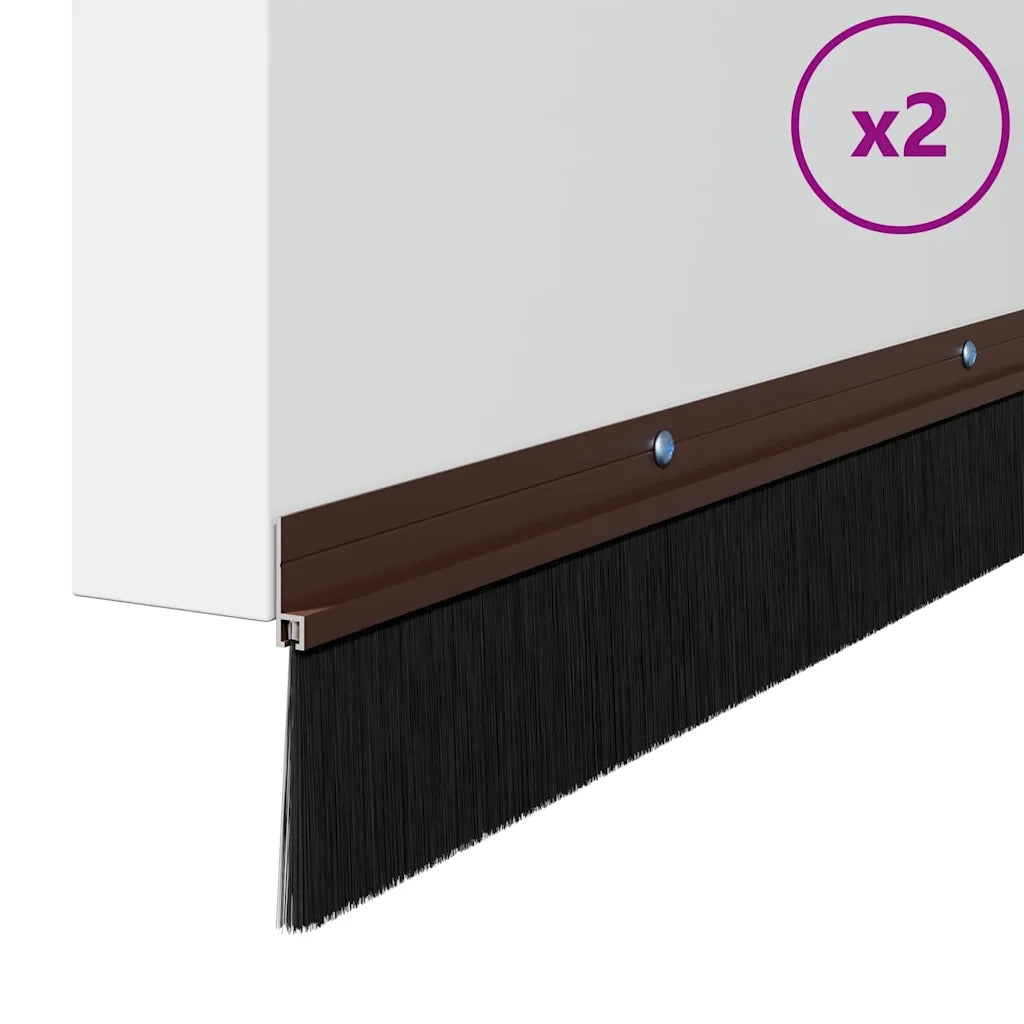 Spazzole per porte a vite 2 pz Marrone 100 cm CFW8206074
