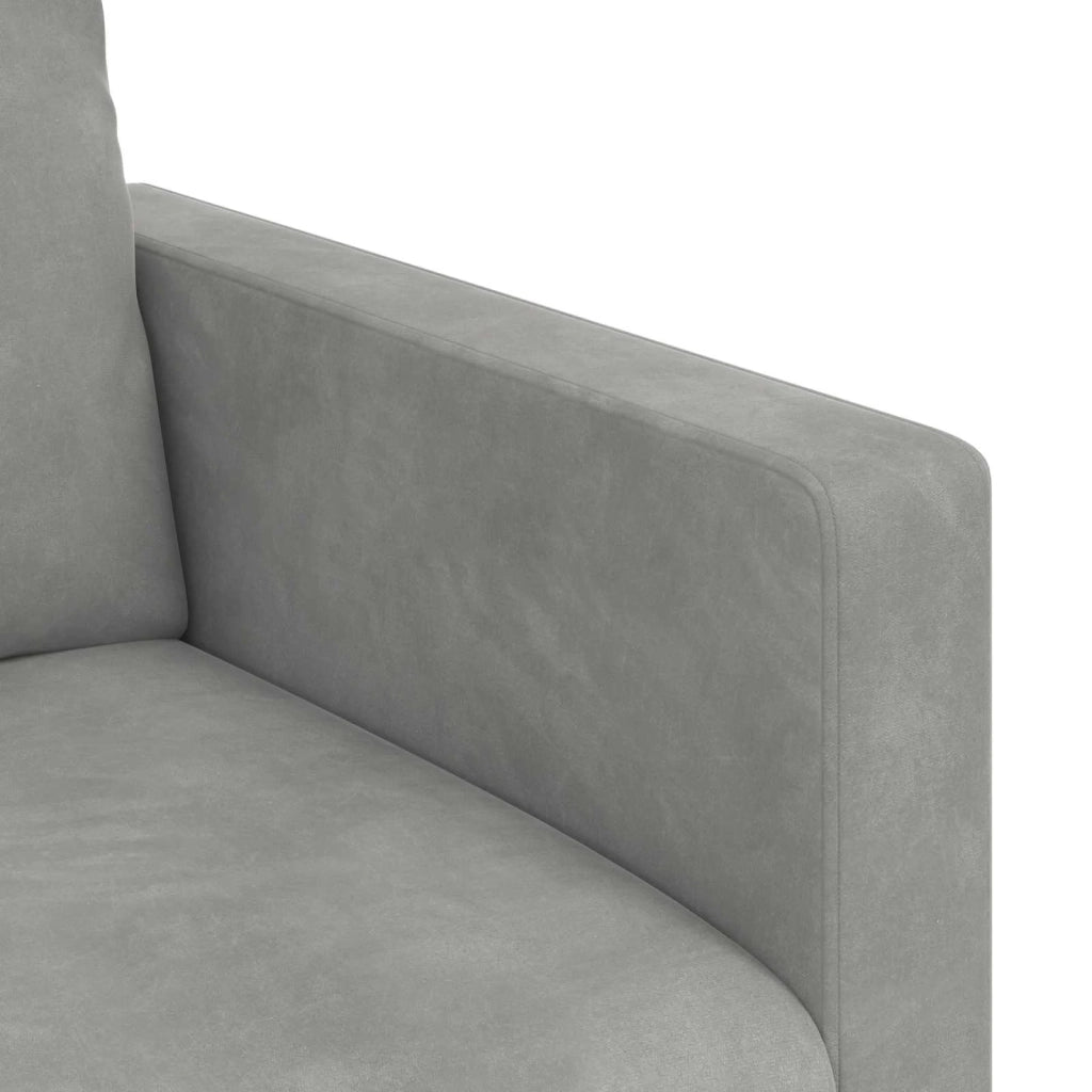 Divano Grigio chiaro 198 x 78 x 80 cm Velluto 42024431