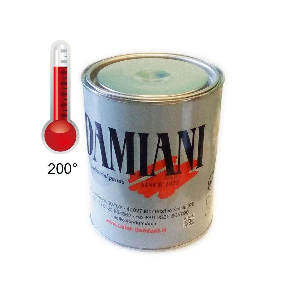 Damiani silicrom 1kg smalto alta temperatura tutti i ral 7000- max 200°c, colore  ral 7045 - grigio tele 1