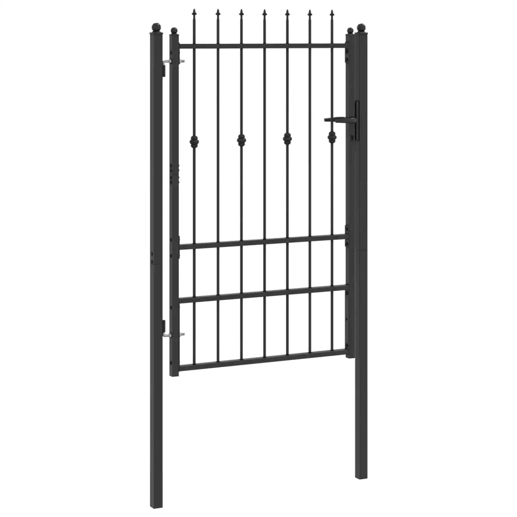 Cancello per recinzione Asten Nero 150 x 88 cm Acciaio 42034046