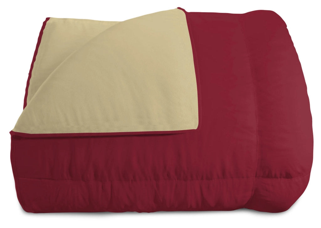 Trapunta Invernale Singola Doubleface 300gr Bordeaux/Panna