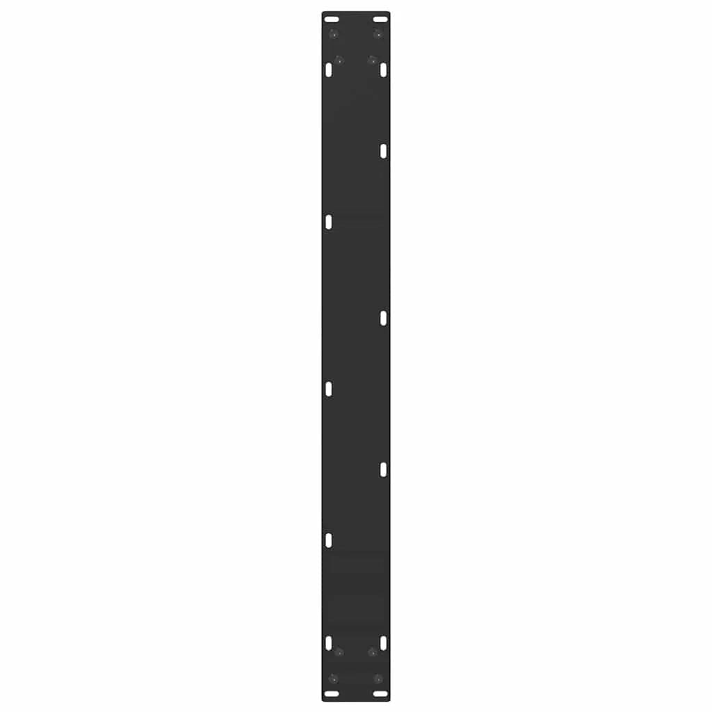 Set di 2 gambe regolabili per tavolo da pranzo a forma di U 90 x 72-73 cm stile moderno acciaio nero 02_0057432