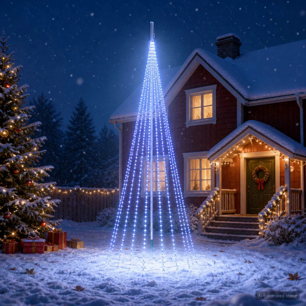Luci per albero di Natale con picchetti e asta per bandiera 3468865