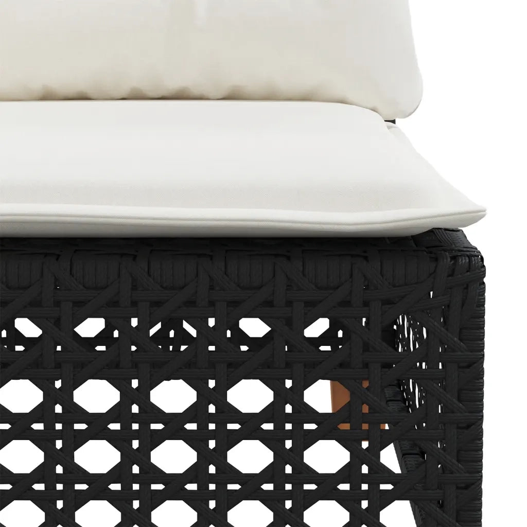 Set Divani da Giardino con Cuscini 7pz Nero Polyrattan 3261746