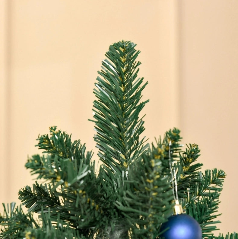 Albero di Natale Artificiale in Plastica ?90 x 180 cm con 724 Rami - Verde - per Interni