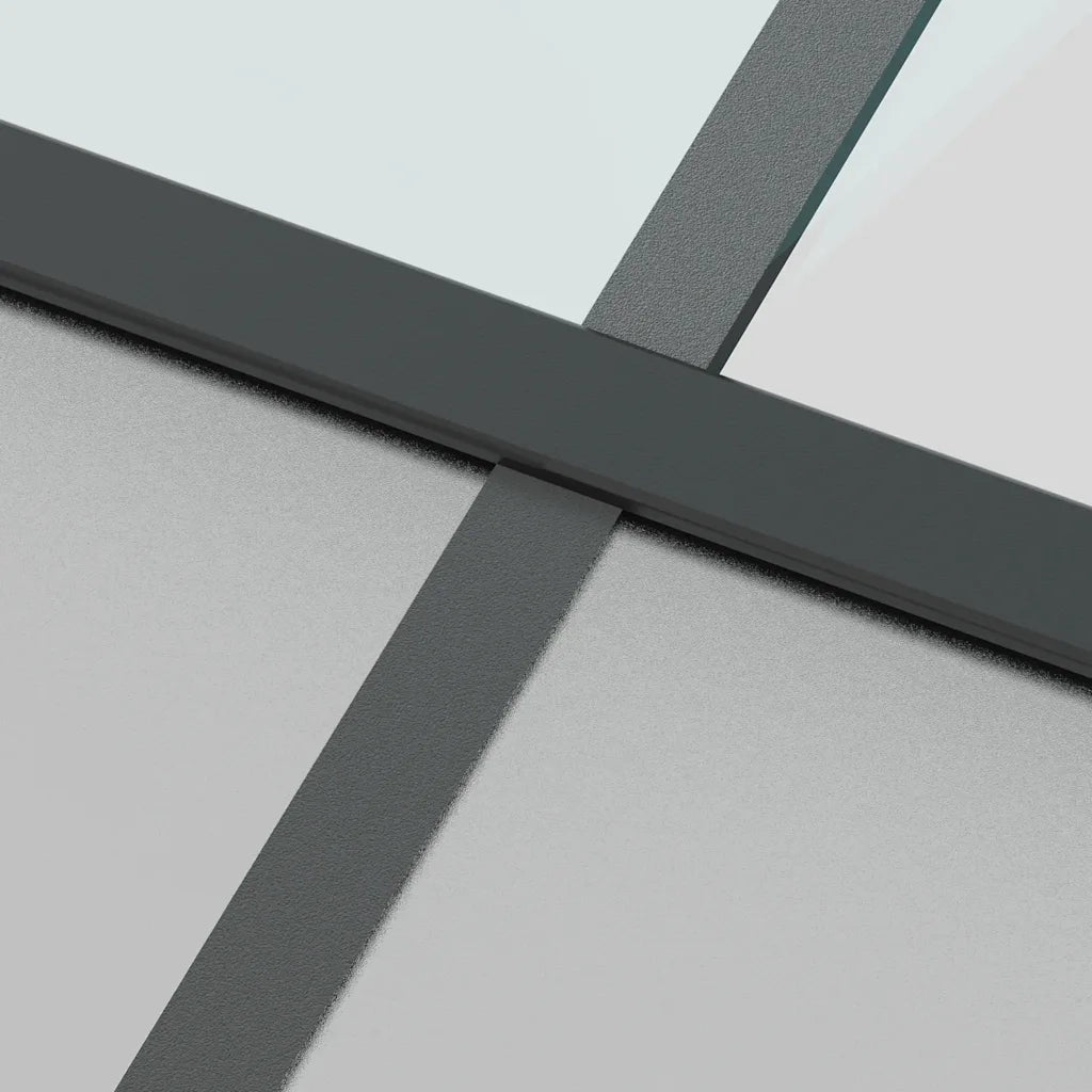 Porta Scorrevole Set Ferramenta Nera 90x205 cm Vetro Temperato 3375824