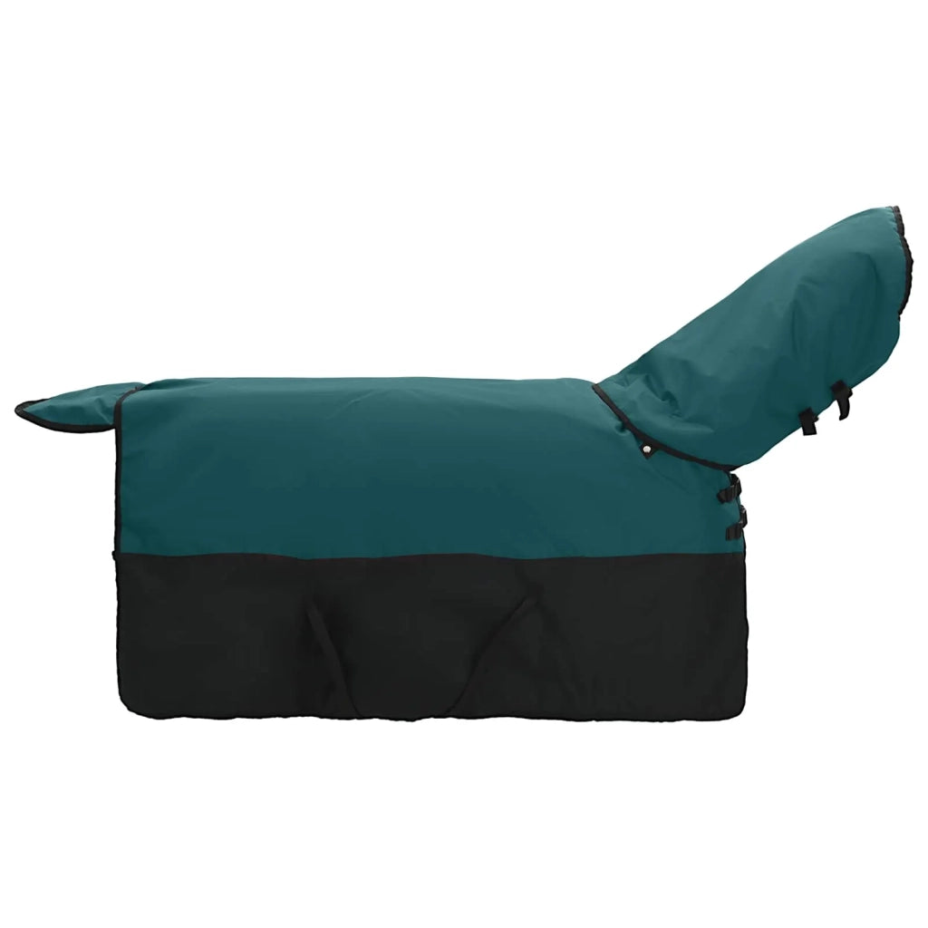 Coperta per Cavalli Verde Scuro e Nero 125 cm Poliestere CFW1726940
