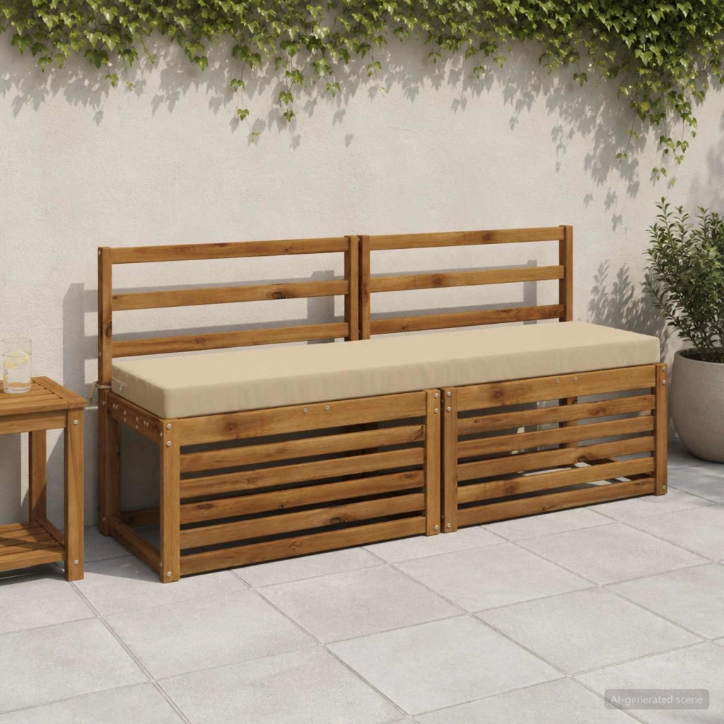 Cuscini per Panchina a 2 Pezzi SOEST 2 pz 100% Poliestere Beige 949861