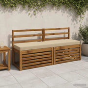 Cuscini per Panchina a 2 Pezzi SOEST 2 pz 100% Poliestere Beige 949861