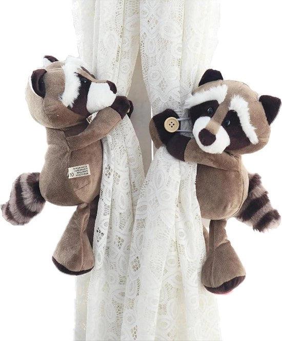 Vetture a tenda per bambini - 2 pezzi - ringhiere di tenda con animali cartoon - chiusura elastica - decorazione per camera da letto bambini