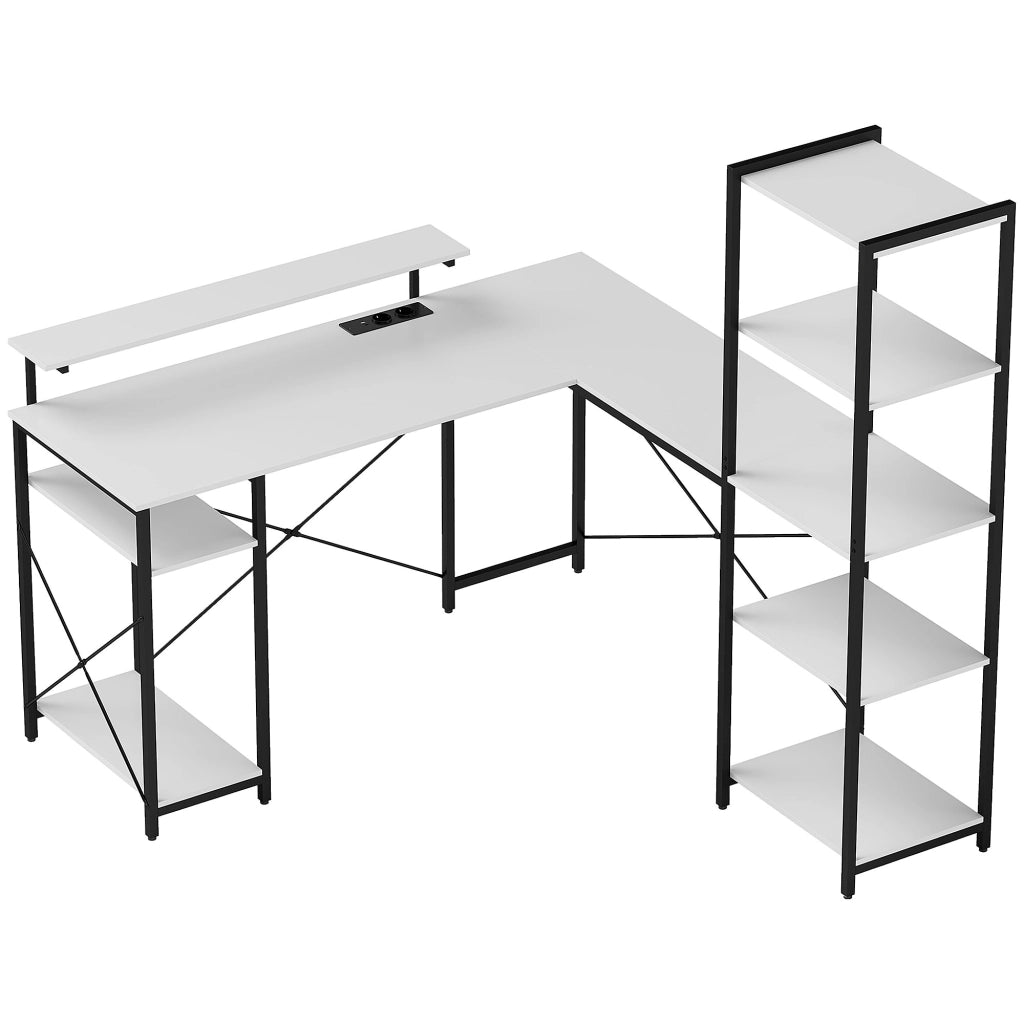 Scrivania Angolare ¨C Minimal ¨C Bianco e Nero