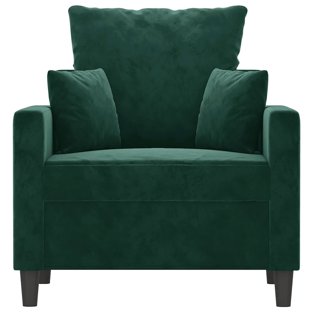 Poltrona | Sedia Relax Verde Scuro 60 cm Velluto