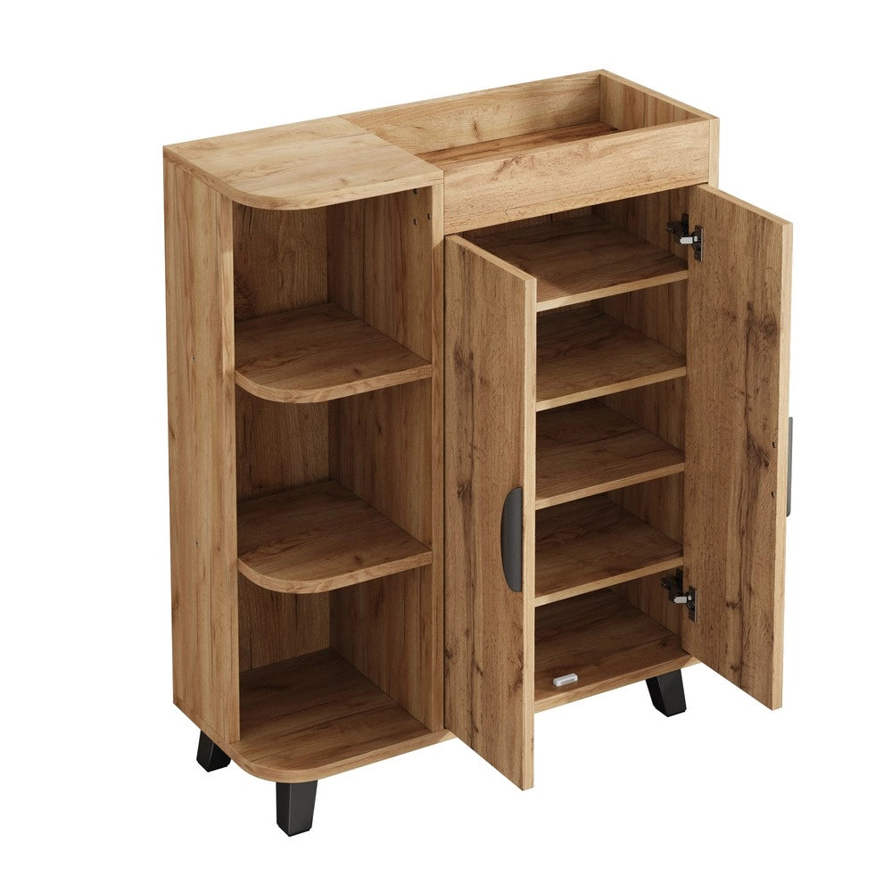 Scarpiera Slim con Ante e Ripiani ¨C MINIMAL ¨C Legno, Ingresso