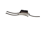 Plafoniera LED ROUTE moderna 3 luci nero/marrone RL