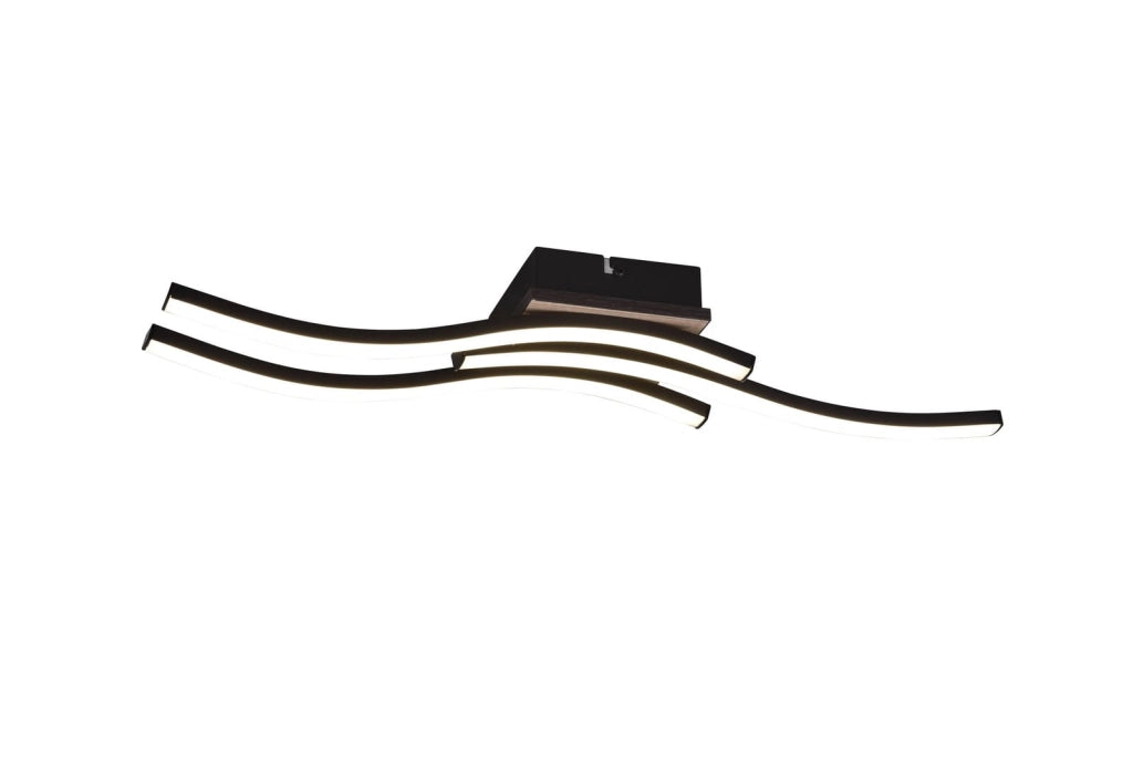 Plafoniera LED ROUTE moderna 3 luci nero/marrone RL