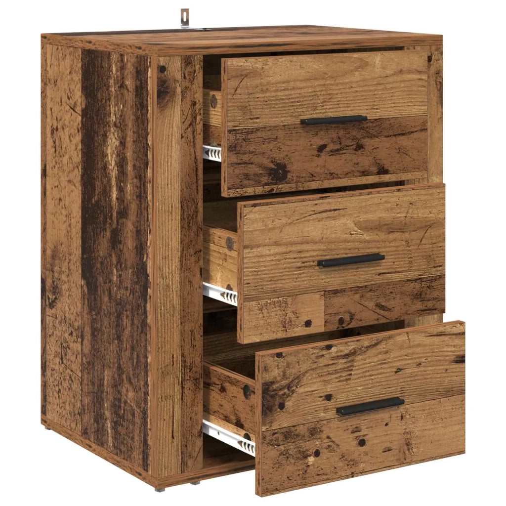 Armadio da Notte con cassetto Legno vecchio 35 x 50 x 60 cm 881060