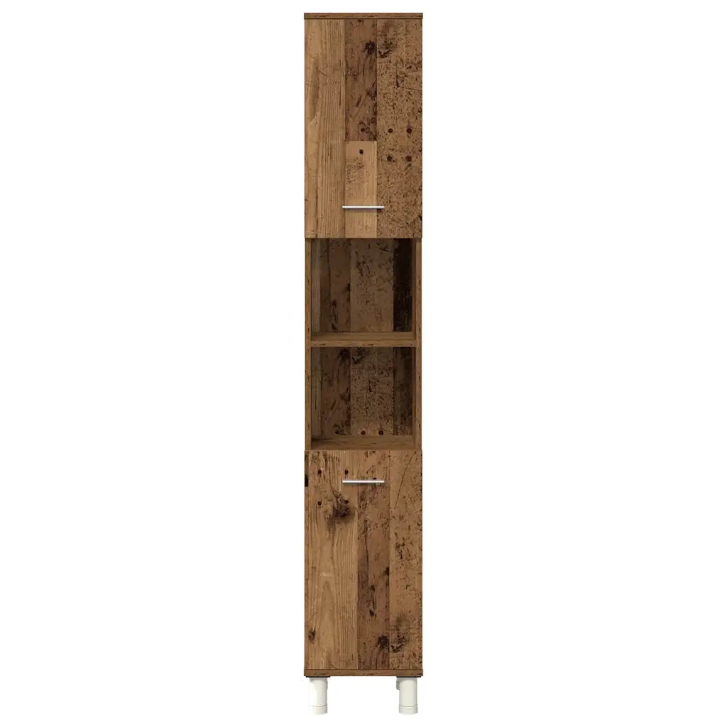 Set Mobili da Bagno 4 pz Legno Antico in Legno Multistrato 3328557