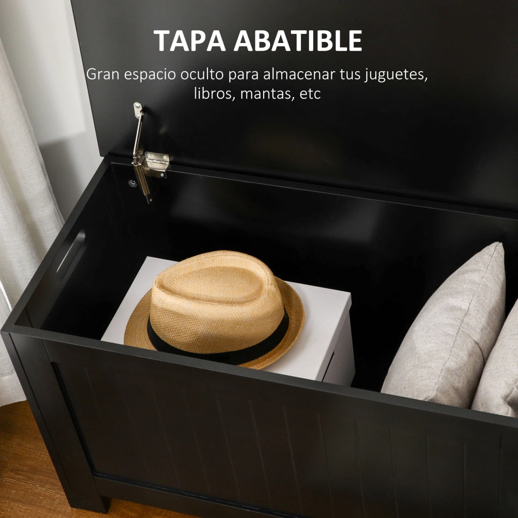 Cassa di Stoccaggio ¨C Minimal ¨C 81x40x46 cm Nero