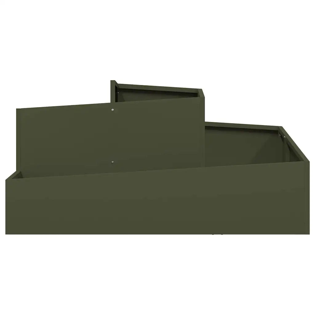 Fioriere | Cassetta per fiori | Vaso da giardino Verde oliva 100 x 100 x 50 cm