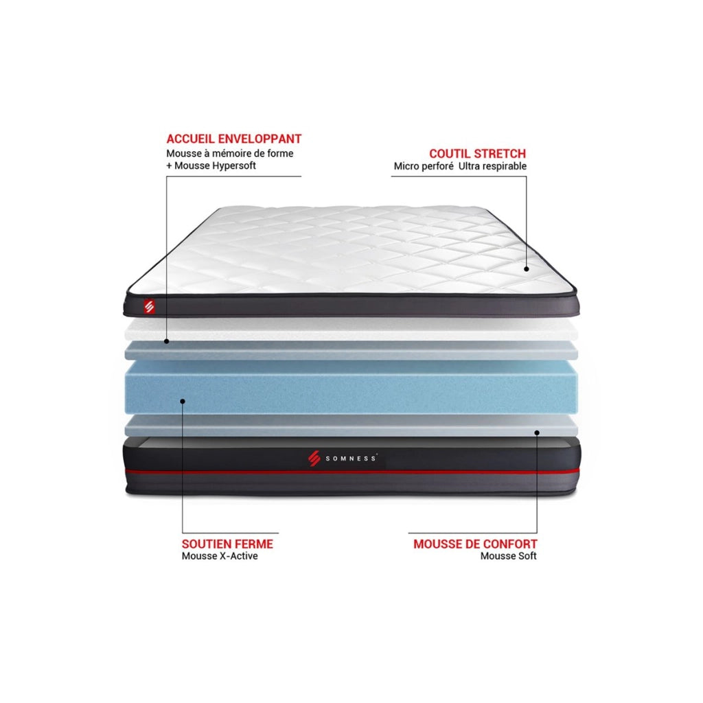 90x200 cm Materasso in memory foam - Regen