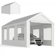 Tenda da Giardino per Auto 3x6m Protezione UV30+ ¨C zephmum ¨C Bianco 6 Finestre Rete Zanzariera