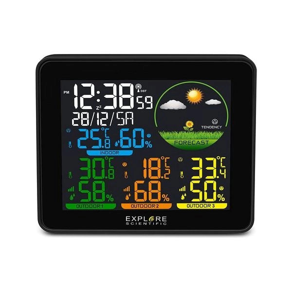 Stazione barometrica explore scientific wsh-4005c radio controllata ne - WSH4005C BLACK