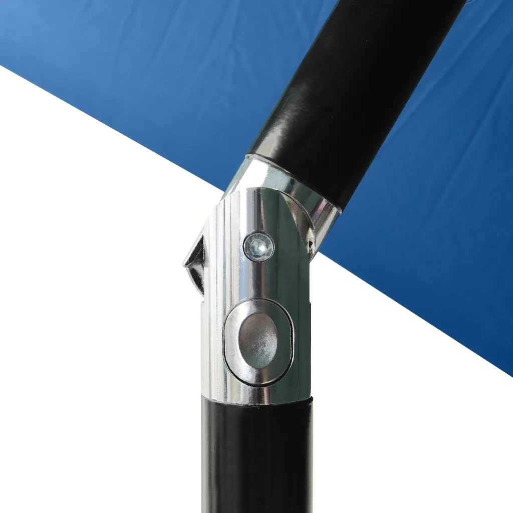 Ombrello | Parasolne a Sbalzo con Palo in Acciaio e LED Azzurro 2x3 m