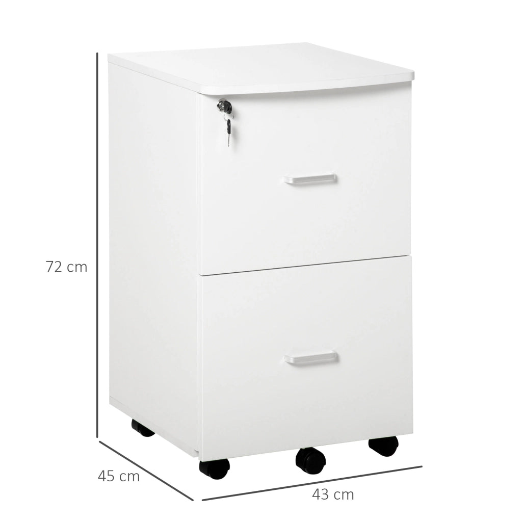 Cassettiera per Ufficio ¨C zephmum ¨C Bianco 43x45x72 cm