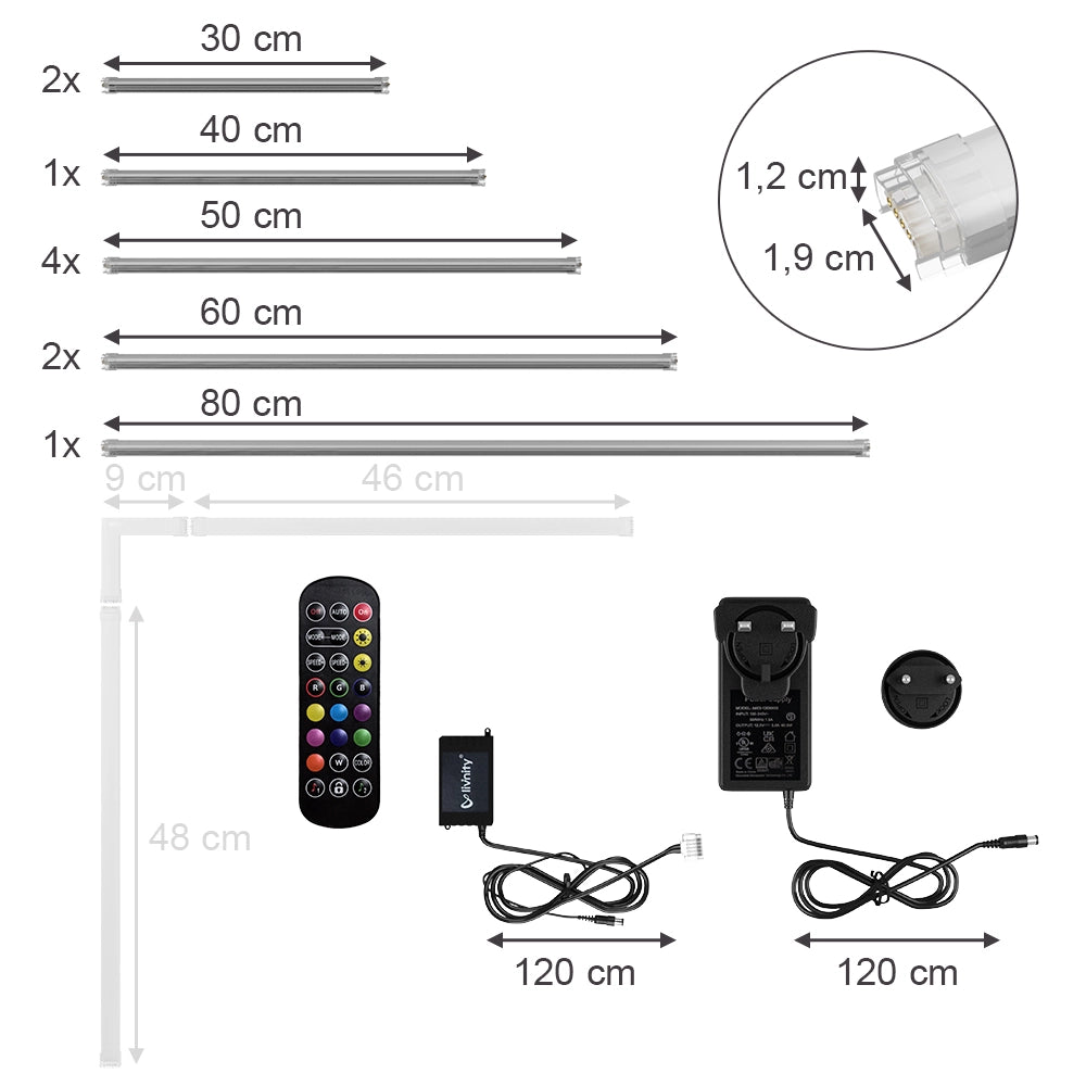 Vicco Striscia LED Bianco 500 cm