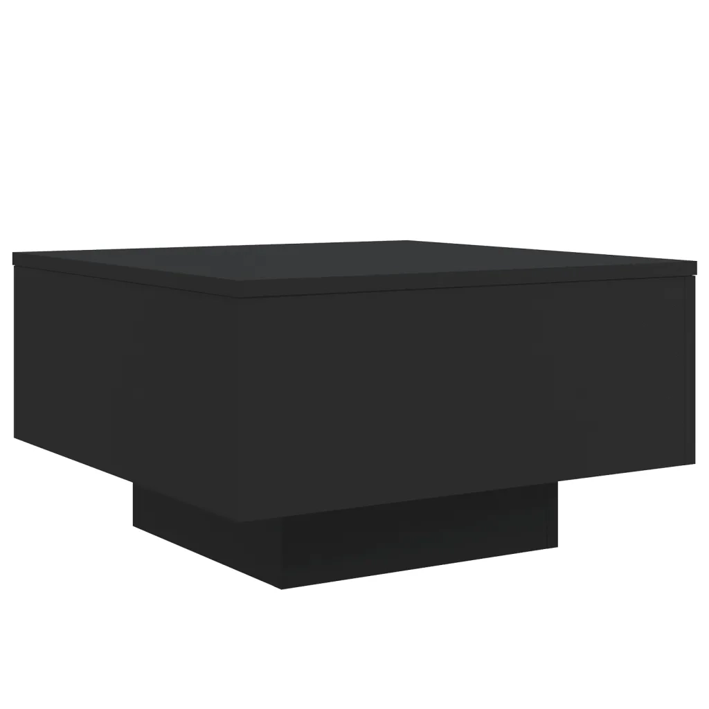 Tavolino da salotto | Tavolino da caff¨¨ | Tavolino da Soggiorno con Luci LED Nero 55x55x31 cm