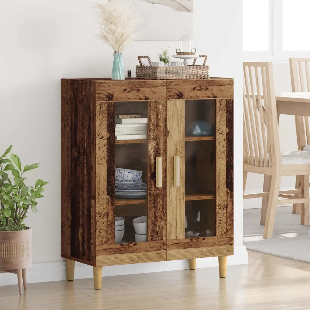 Credenza | Madia | Buffet da pranzo | Armadio da pranzo Legno vecchio 69,5 x 34 x 90 cm Legno multistrato