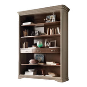 Libreria a giorno in legno 3 cassetti laccato tortora l.161 p.48 h.215 - Mobili 2G