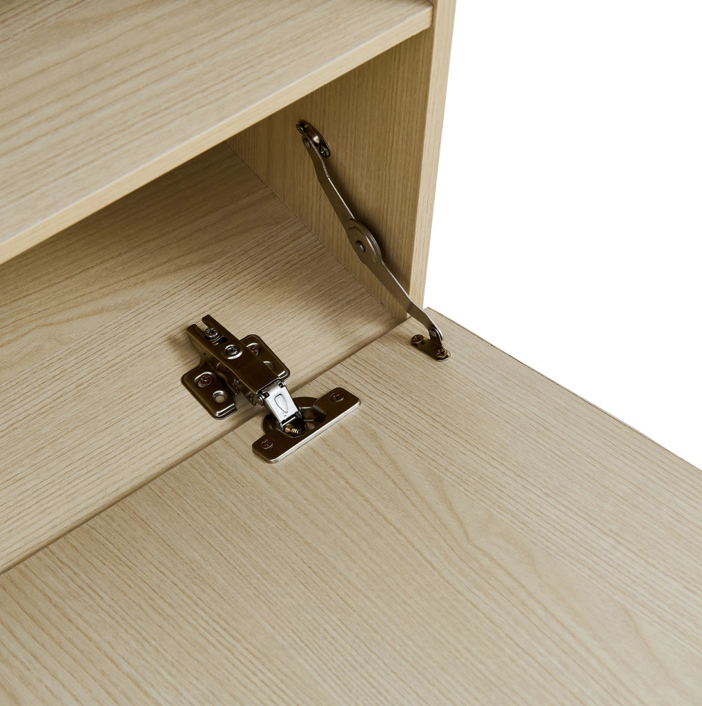 Set guardaroba con specchio e panca in MDF effetto legno