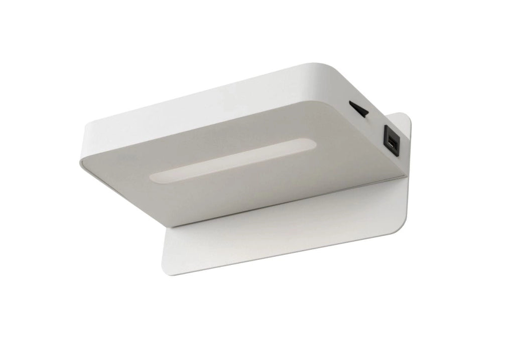 Applique Lucide Atkin bianco/legno LED 5W 2700K 350lm