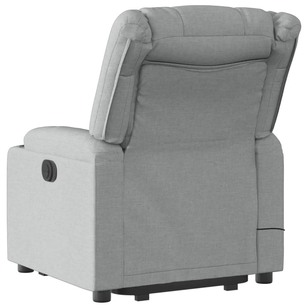 Poltrona Alzapersona Massaggi Elettrica Grigio Chiaro Tessuto 3206582