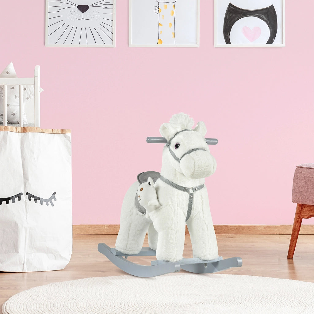 Cavallo a Dondolo con Orsetto e Suoni per Bambini ¨C Zephmum ¨C 18-36 Mesi